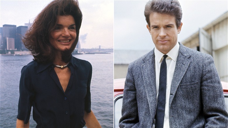 Left: Jackie Onassis Kennedy, Right: Warren Beatty