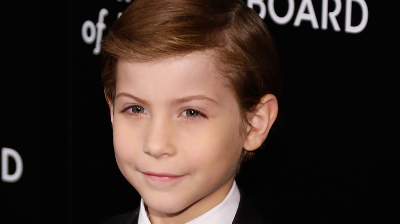 Young Jacob Tremblay in a suit