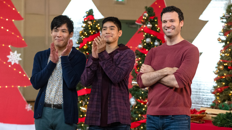 Danny Vo, Mickeey Nguyen, and Jake Epstein in Candy Cane Candidate