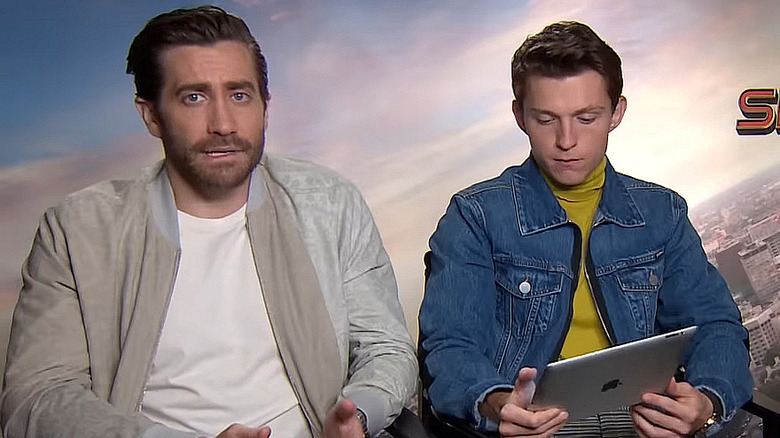 Jake Gyllenhaal and Tom Holland answering fan questions