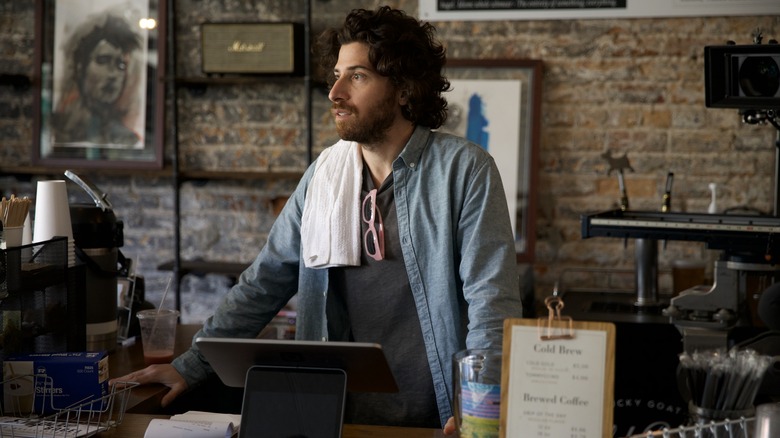 Jake Hoffman working at cafe in Sam & Kate