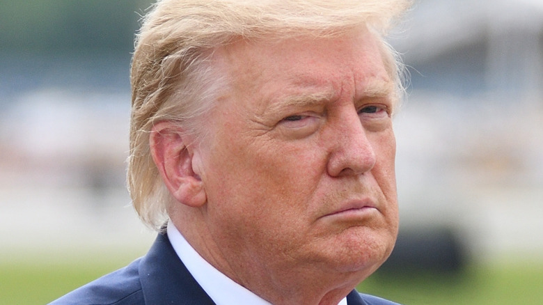 Former President Donald Trump frowning