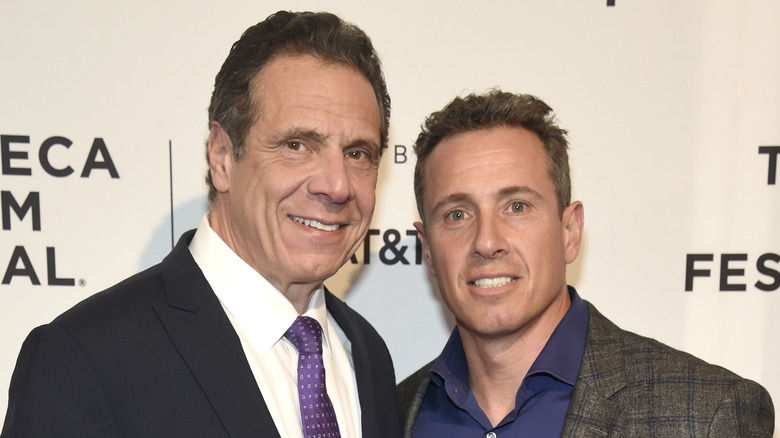 Andrew Cuomo and Chris Cuomo at Tribeca Film Festival