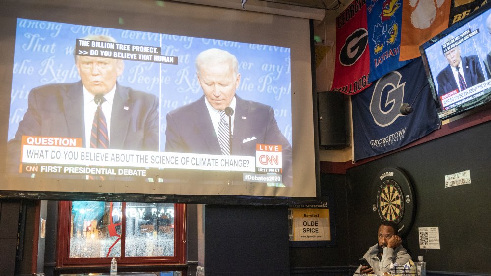 screen shot biden and trump