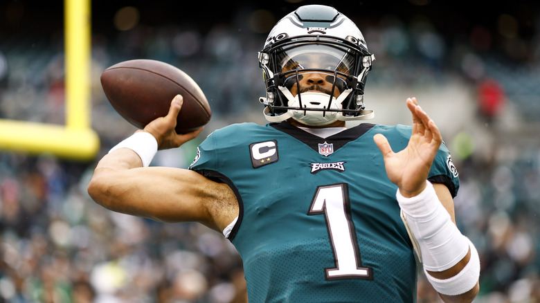 Jalen Hurts playing for Eagles