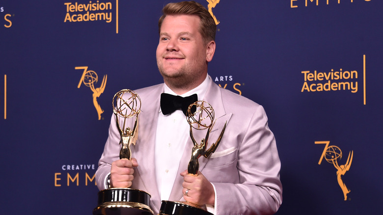 James Corden with his Emmy Awards in 2018