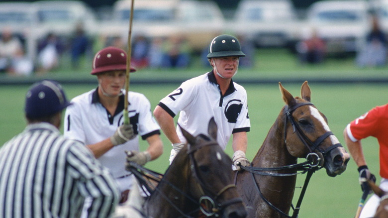 James Hewitt playing polo