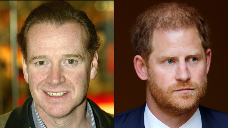 Jamew Hewitt and Prince Harry split image