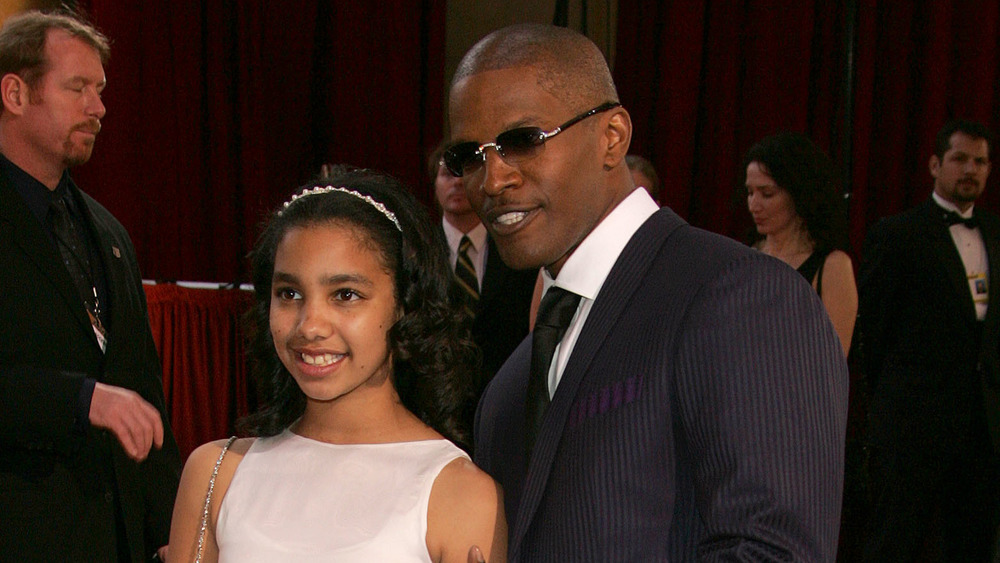 young Corinne Foxx and Jamie Foxx