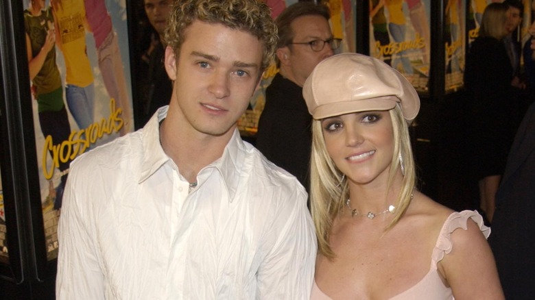 Britney Spears and Justin Timberlake at a movie premiere