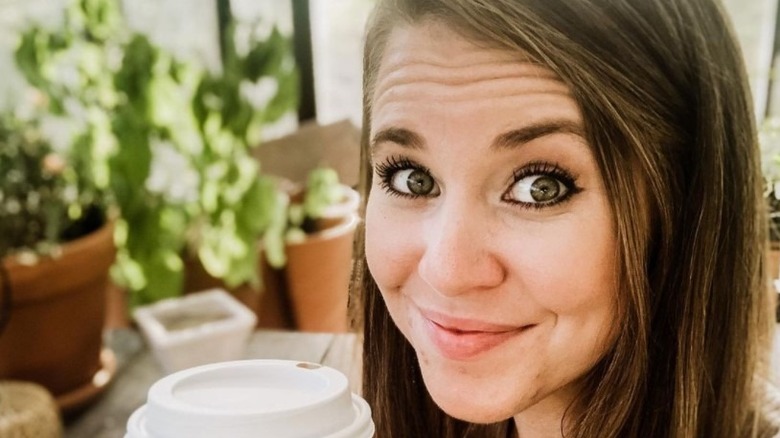 Jana Duggar drinking coffee