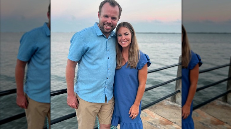 John-David and Jana Duggar wearing blue