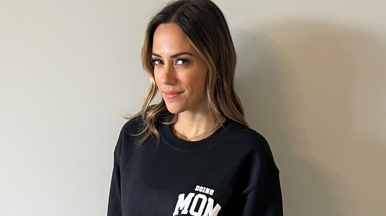 Jana Kramer in "Doing Mom S***" sweatshirt