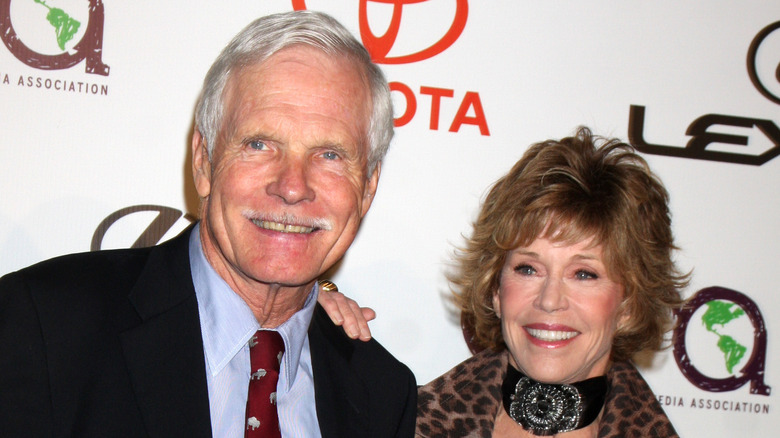 Jane Fonda pictured with ex-husband Ted Turner