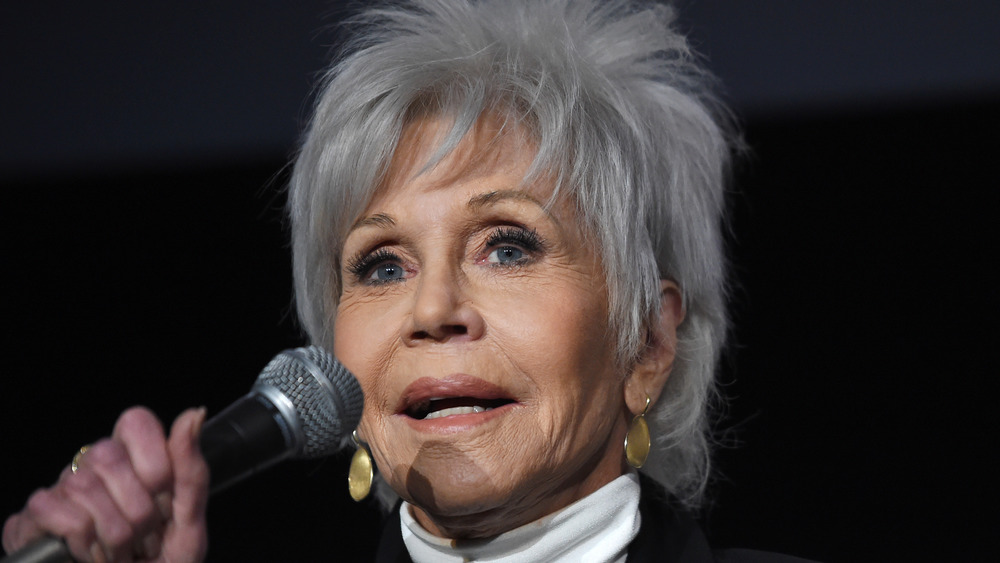 Jane Fonda with gray hair