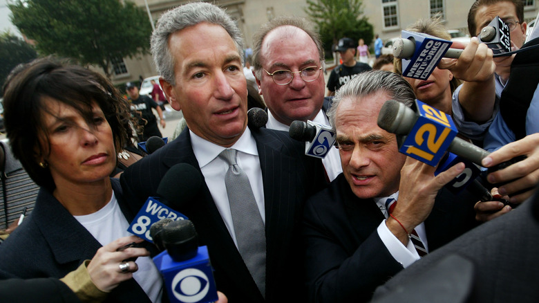 Charles Kushner and wife after trial