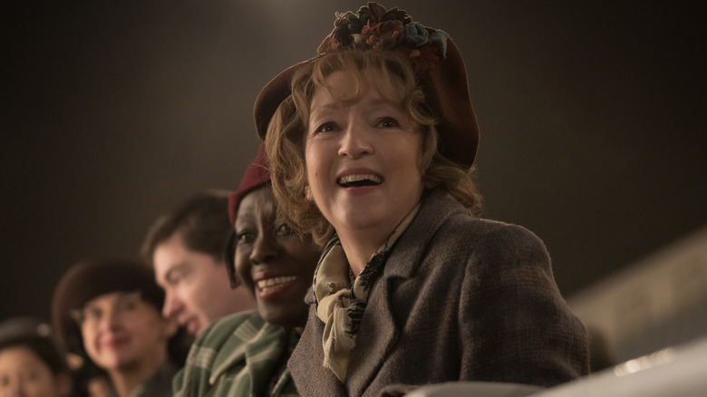 Ellen Thomas stars as Violet and Lesley Manville as Mrs. Harris in director Tony Fabian's MRS.HARRIS GOES TO PARIS, a Focus Features release.