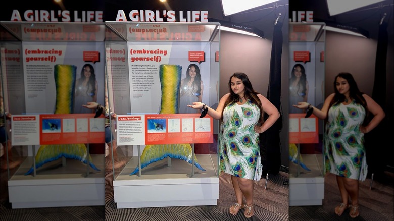 Jazz Jennings showing off her mermaid tail