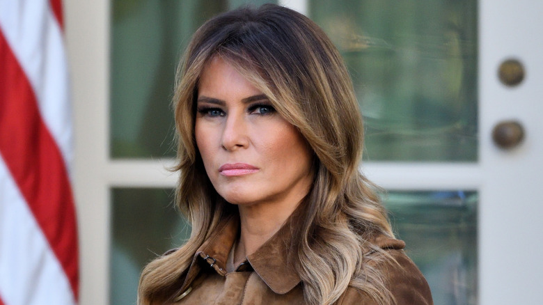 Melania Trump staring