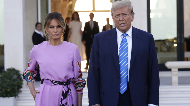 Donald Trump and Melania Trump walking together