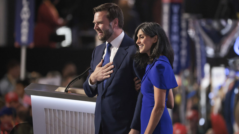 JD Vance and Usha Vance at the 2024 Republican National Convention