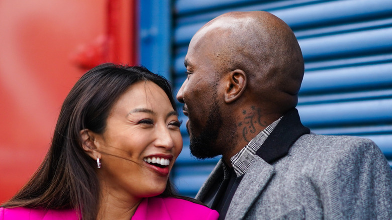 Jeannie Mai and Jeezy embracing