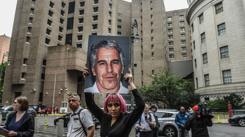 Jeffrey Epstein protesters 