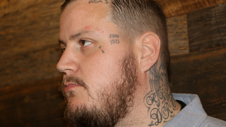 Jelly Roll in 2015, with face tattoos