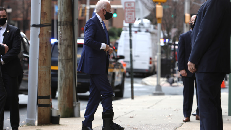 Biden with a fractured ankle