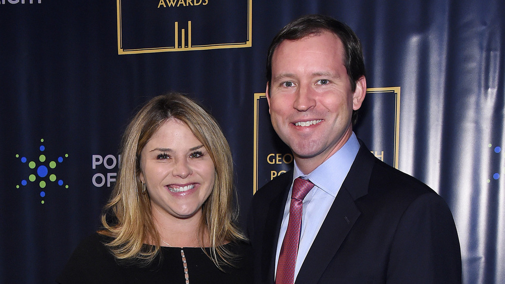 Jenna Bush Hager posing with husband