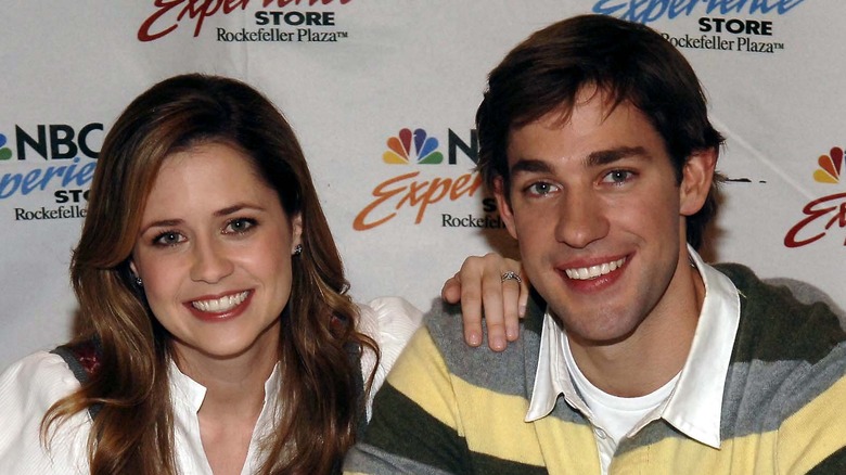 Jenna Fischer and John Krasinski at event 