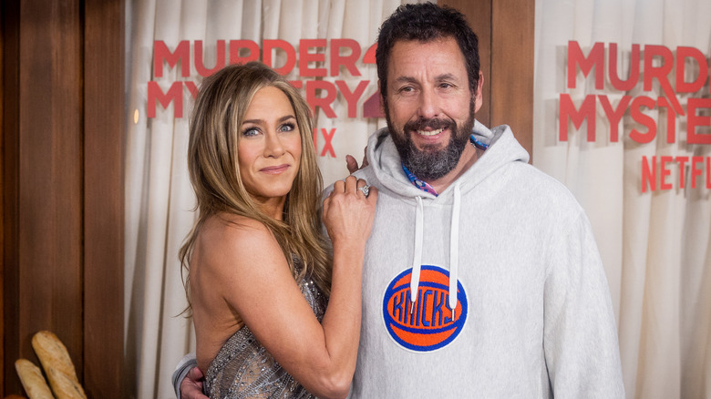 Jennifer Aniston and Adam Sandler at Netflix event