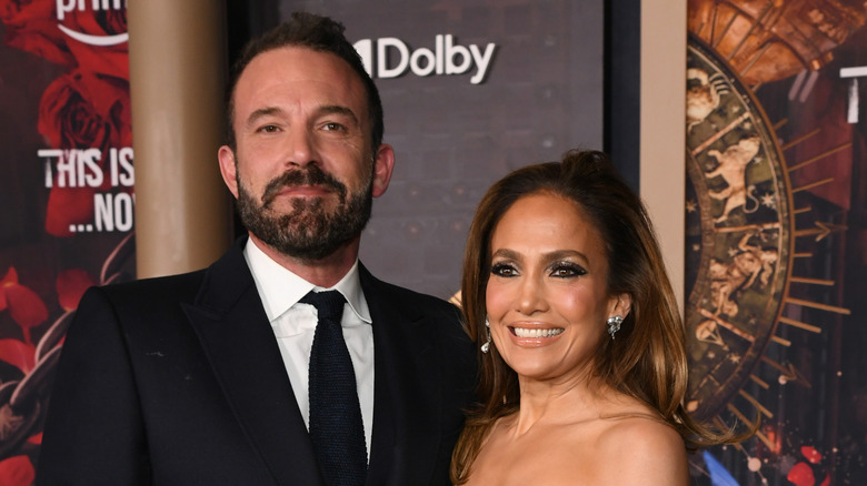 Ben Affleck and Jennifer Lopez smiling