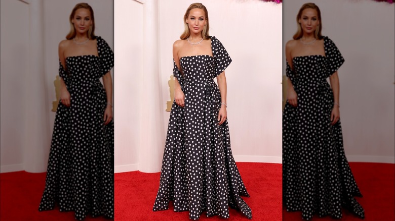 Jennifer Lawrence Bombs On 2024 Oscars Red Carpet With Bizarre Vintage