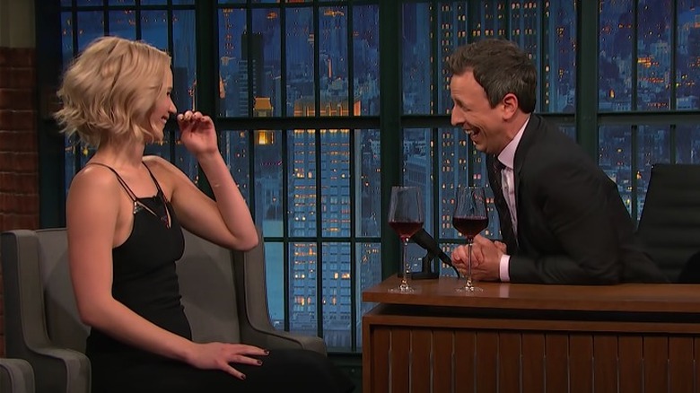 Jennifer Lawrence and Seth Meyers