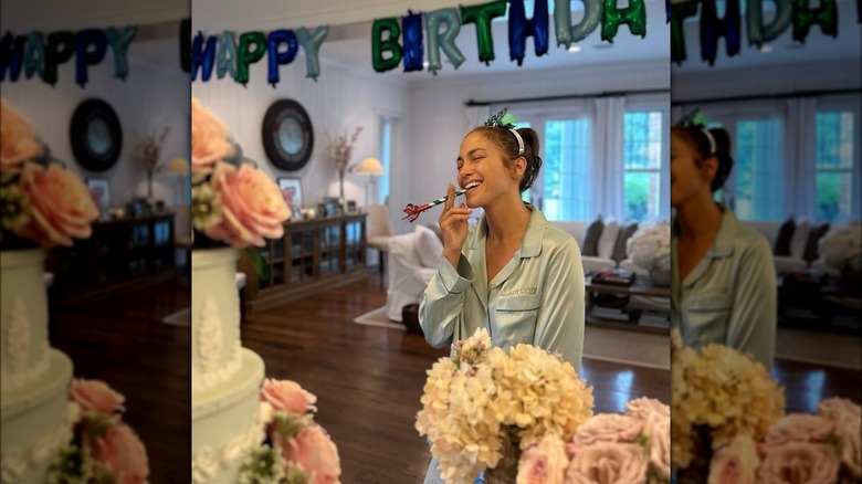 Jennifer Lopez celebrating her birthday