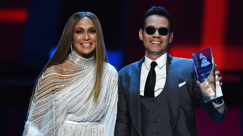 Jennifer Lopez and Marc Anthony onstage