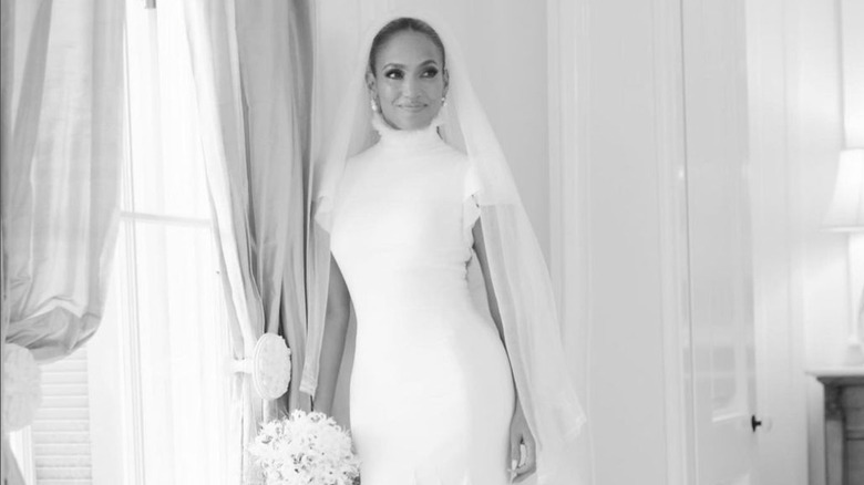 Jennifer Lopez in her wedding dress