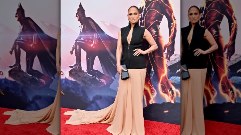 Jennifer Lopez at The Flash red carpet