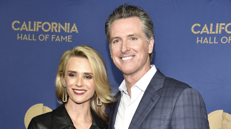 Jennifer Siebel Newsom and Gavin Newsom smiling