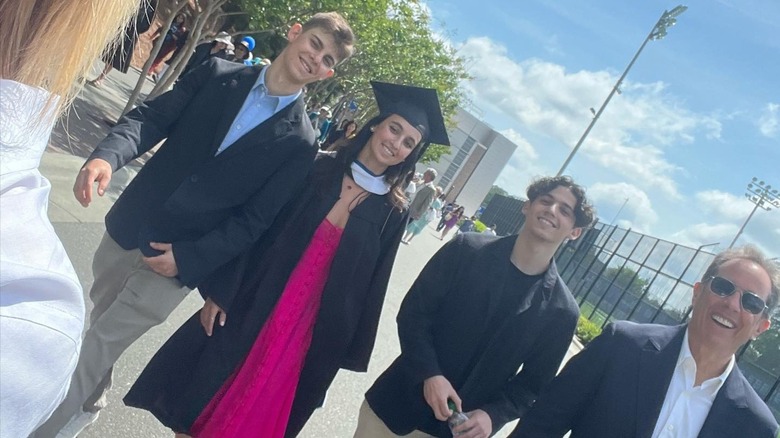 Seinfeld family smiling at graduation