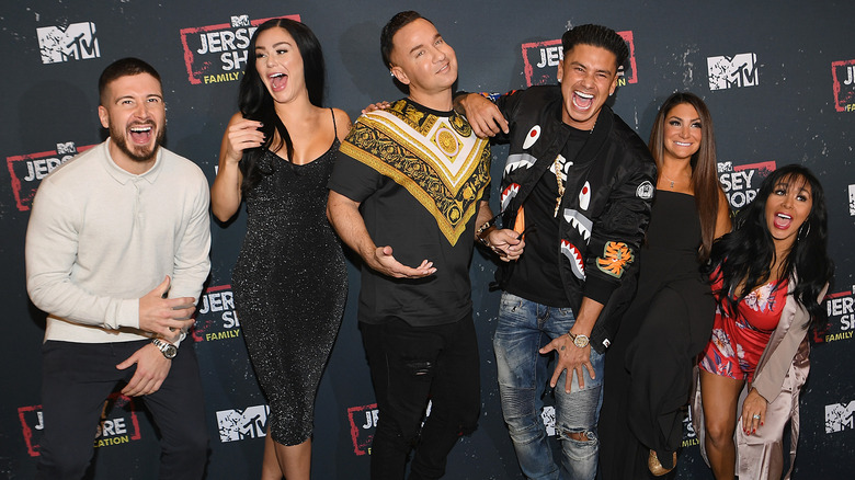 The cast of Jersey Shore Family Vacation laughing