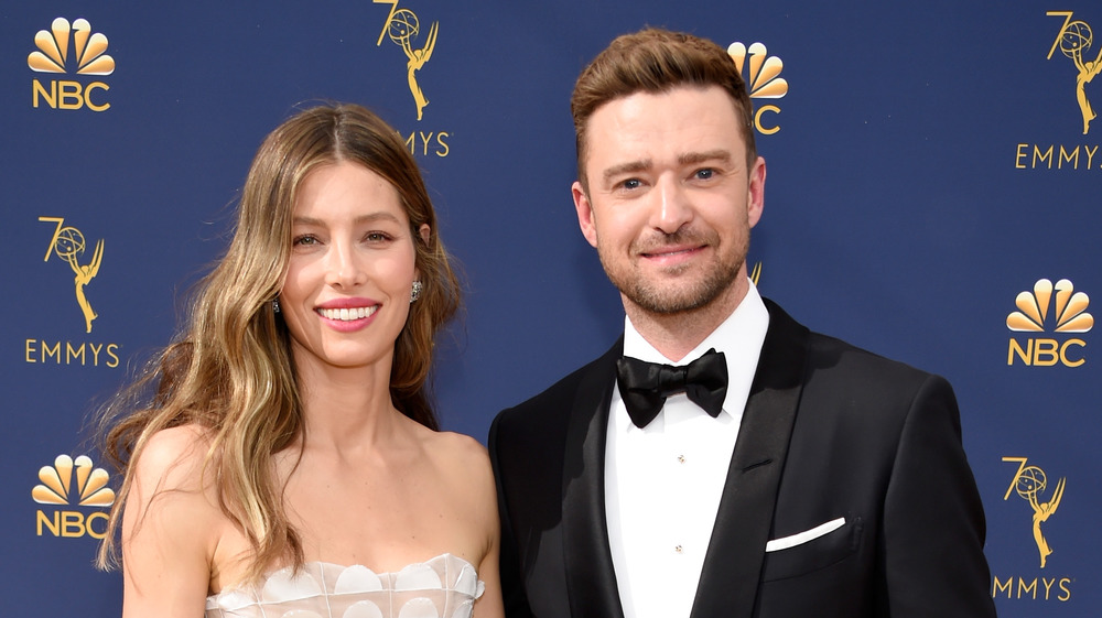 Jessica Biel and Justin Timberlake at the Emmys