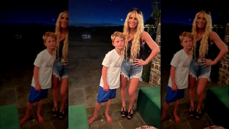 Jessica Simpson with her son