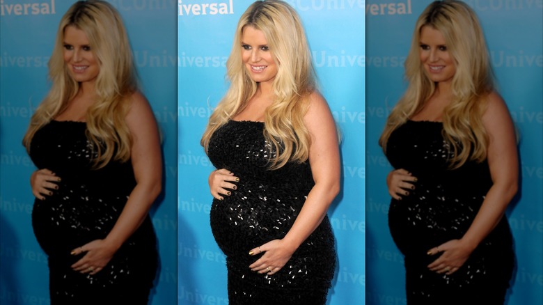 Jessica Simpson at the NBC Universal Winter Tour All-StarsParty in Pasadena, California, 2012.