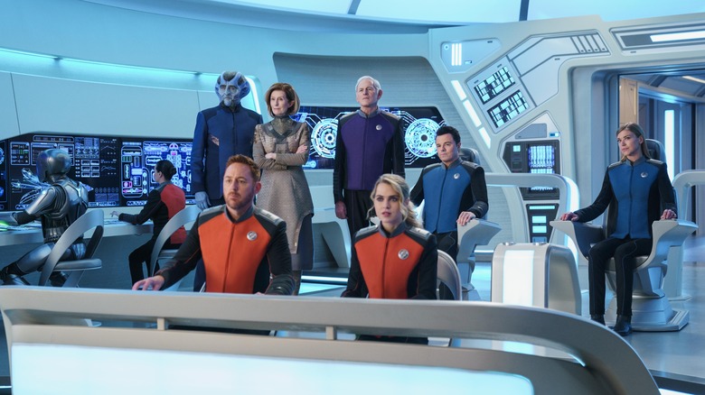 The Orville cast looking concerned