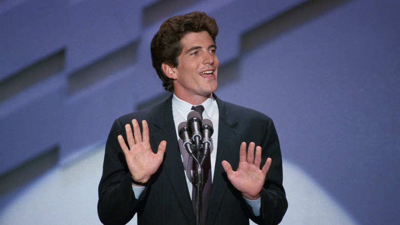 JFK Jr. speaking at a convention