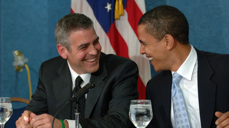 George Clooney and Barack Obama