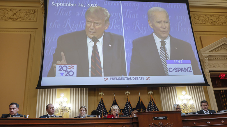 Donald Trump and Joe Biden debating