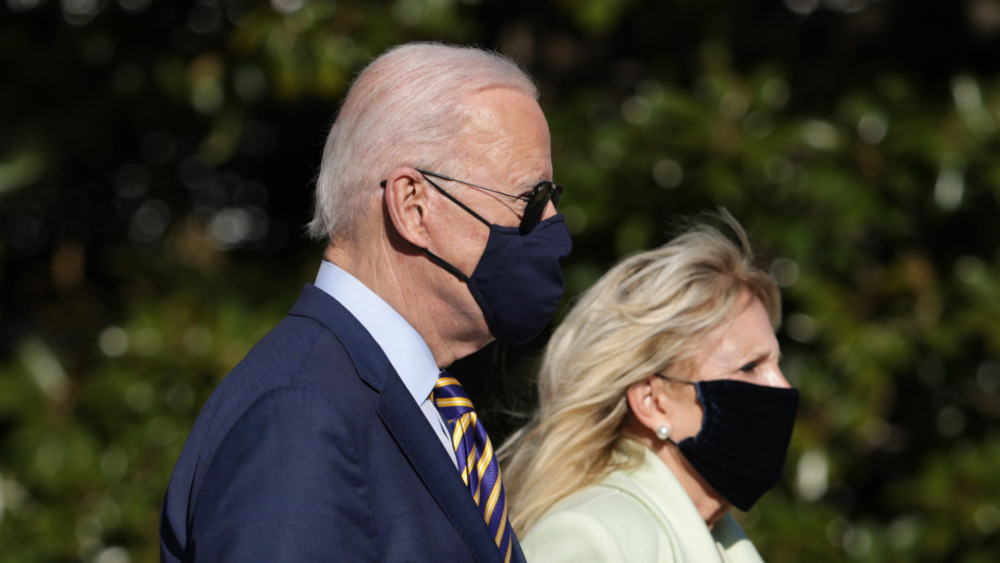 Jill and Joe Biden walking